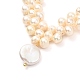 Perle naturelle et perle baroque keshi perle collier plastron pour adolescente femme NJEW-JN03714-5