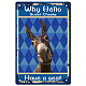 CREATCABIN Hello Sweet Cheeks Sign Vintage Donkey Tin Signs Funny Metal Tin Sign Wall Art Garden House Plaque for Bathroom Kitchen Cafe Wall Halloween Christmas Decor Blue 8 x 12 Inch AJEW-WH0157-320-1