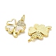 Латунные микропаве прозрачные подвески с фианитом KK-K365-05G-G-2