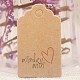 紙ギフトタグ  hange tags  美術工芸用  結婚式のための  バレンタイン・デー  愛を込めて作られたワードの長方形  バリーウッド  50x30x0.4mm  穴：5mm CDIS-P001-H05-A-1