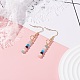 Natural & Synthetic Mixed Stone Beads Dangle Earrings EJEW-JE04709-4