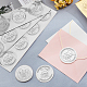 CRASPIRE 100pcs Self Adhesive Silver Foil Embossed Stickers Medal Decoration Sticker DIY-WH0336-010-7