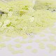 プラスチックスパンコールビーズ  マットなスタイル  縫製工芸品の装飾  苺  緑黄  7x6x0.3mm PVC-R024-05B-3