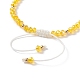 Ensemble de bracelets de perles tressées coeur BJEW-TA00056-03-8