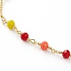 Bracelets de cheville en perles de verre à facettes AJEW-AN00379-3