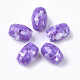 樹脂ビーズ  天然石風チップスタイル  ドラム  青紫色  15x11mm  穴：1.8mm X-RESI-T024-25D-1