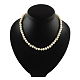 Collares de abalorios de perlas elegante NJEW-Q282-04-2