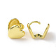 Латунные серьги-кольца в форме сердца для женщин EJEW-M215-04G-3