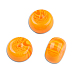 樹脂模造アンバービーズ  フラットラウンド/ディスク  ダークオレンジ  16.5~17x8.5~9mm  穴：2~2.3mm RESI-N034-05-K04-2