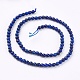 Lapis naturels teints brins de perles lazuli G-R173-6mm-01-2