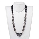 Personalized Acrylic & CCB Plastic Cable Chain Necklaces NJEW-JN02824-02-4