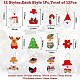 SUPERFINDINGS 12pcs 12 styles Christmas Velvet Pendant Decorations with Bell FIND-FH0007-54-2