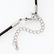 Platinum Tone Chakra Jewelry Zinc Alloy Bezel Gemstone Pendant Necklaces NJEW-JN01154-5
