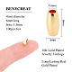 BENECREAT 100pcs Oval Rice Metal Spacer Beads Real 18K Gold Plated Brass Beads(8x4mm) for Necklaces KK-BC0005-67G-5