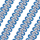FINGERINSPIRE 15 Yards Metallic Braid Lace Trim Blue & Silver Sewing Centipede Braided Lace 10x3mm Decorated Gimp Trim for Wedding Bridal DIY Clothes Jewelry Crafts Sewing Home Decor OCOR-WH0071-007B-1