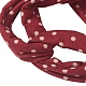 Polka Dot Pattern Polyester Cross Headbands OHAR-E016-01-7