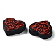 Food Grade Heart with Word Love Silicone Focal Beads SIL-NH0001-01B-2