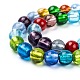 Chapelets de perles de feuille d'argent en verre X-SL02-3