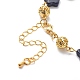Bracelets à maillons en pierre d'or bleue synthétique étoile BJEW-JB08751-3