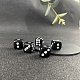 Natural Black Obsidian Classical 6-sided Dice DJEW-PW0009-019D-1