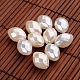 Faceted Oval Imitation Pearl Acrylic Beads OACR-L004-2296-1