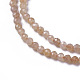 Chapelets de perles de sunstone naturelle naturelles G-F596-42-2mm-3