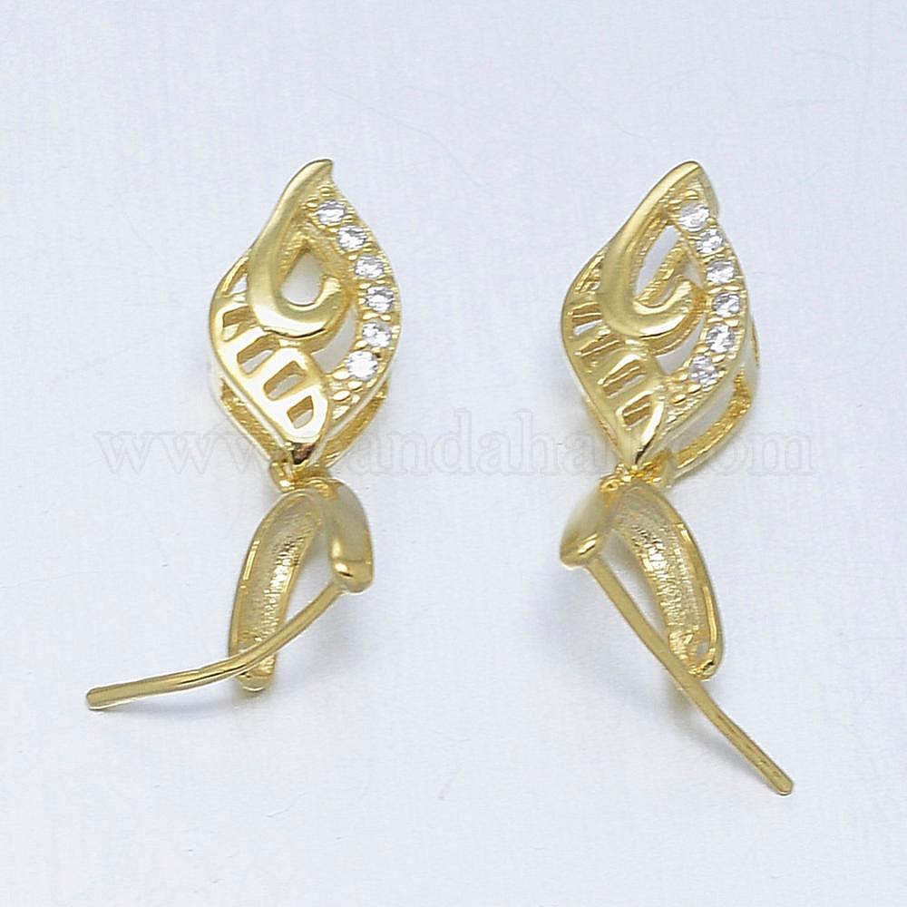 Fermoir Double Bélière En Argent Sterling 925 - 7x4.5 Mm, Pour Pendentif Collier, Avec Chiffon Polissage