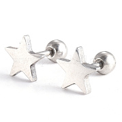 Серьги-штанги для хрящей из нержавеющей стали 201 EJEW-R147-08