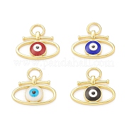 Подвески из латуни с покрытием из эмали KK-C011-59G