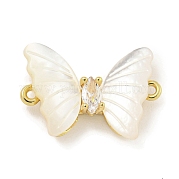 Подвески-бабочки из латуни с прозрачным кубическим цирконием KK-Q820-38G