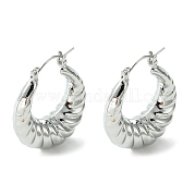 Brass Hoop Earrings for Women EJEW-D094-01P