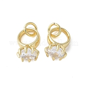 Латунные микро проложить кубического циркония подвески KK-C089-02G