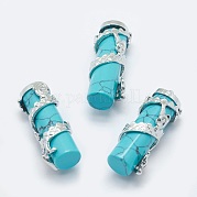 Синтетические бирюзовые подвески G-O163-E17