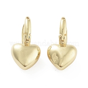 Серьги-кольца из латуни в форме сердца EJEW-Q811-08G