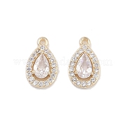 Brass Micro Pave Cubic Zirconia Pendants KK-K351-41G