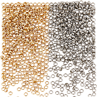 200pcs/batch Stainless Steel Gold-plated Connector Clasps & Crimp Beads Set  For Diy Bracelet, Necklace & Jewelry Making