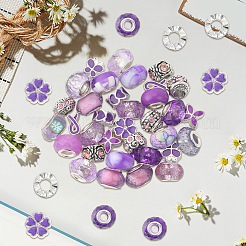 Сплав горный хрусталь/смоляные европейские бусины&nbsp;MPDL-SC0001-11C