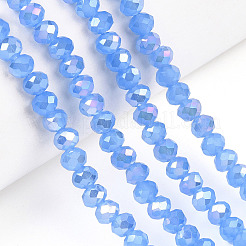 Стеклянные бусины с гальваническим покрытием &nbsp;EGLA-A034-J8mm-B08