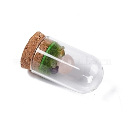 Украшение дисплея гриба натурального розового кварца со стеклянным куполом&nbsp;G-E588-03J