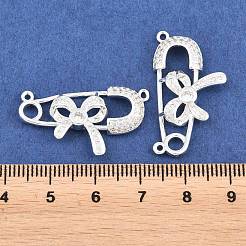Ciondoli in ottone con pavé di zirconi chiari&nbsp;KK-L274-09S