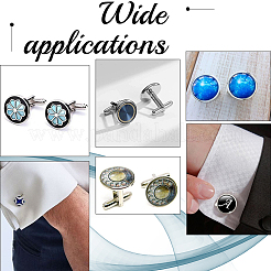 16 шт. 4 стиля пуговицы для манжет из нержавеющей стали 304 STAS-SC0008-91