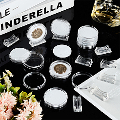 Прозрачные акриловые подставки для монет ODIS-WH0038-82