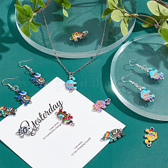 60 шт. 2-х стильные печатные литые соединительные звенья&nbsp;ENAM-CN0001-06