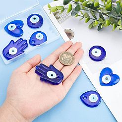 8 шт. 4 подвески ручной работы в стиле лэмпворк от сглаза LAMP-FH0001-04