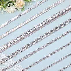 8 шт. 8 комплекта цепочек из нержавеющей стали&nbsp;NJEW-SC0001-61