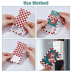 7шт. 7-х цветный пластиковый держатель для визиток с узором «тартан»&nbsp;FIND-FH0016-90