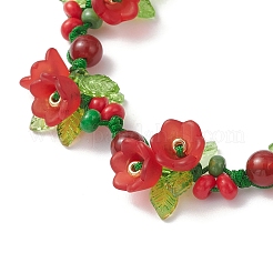 Braccialetti con perline di semi acriliche e miyuki e corniola naturale&nbsp;BJEW-MZ00221-01