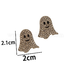 Серьги-гвоздики из сплава с кристаллами и стразами&nbsp;FS-WG84691-01