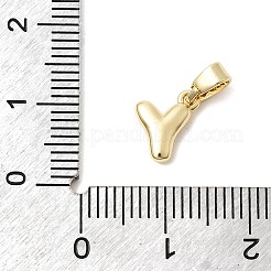 Breloques en laiton en forme de lettre&nbsp;KK-G554-22G-Y