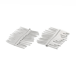 変色しない304ステンレススチールペンダント  長方形のチャーム  ステンレス鋼色  32x32x1.5mm  穴：1.2mm&nbsp;LS-STAS-I671-30P